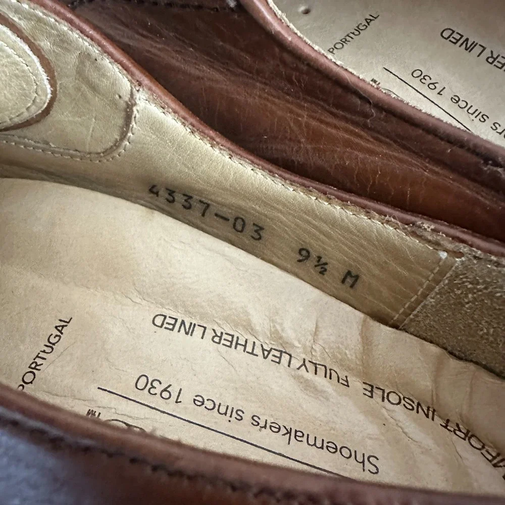 Samuel Hubbard 4337-03 Mens 9.5 M Dress Shoes Brown Leather Split Toe Oxford